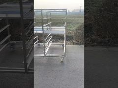 Stainless steel trolley real shot video